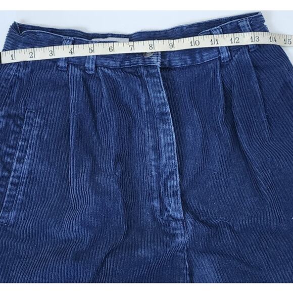 Cj Banks Blue Corduroy Shorts Womens Medium High Waist Casual Fall Shorts - Picture 3 of 8